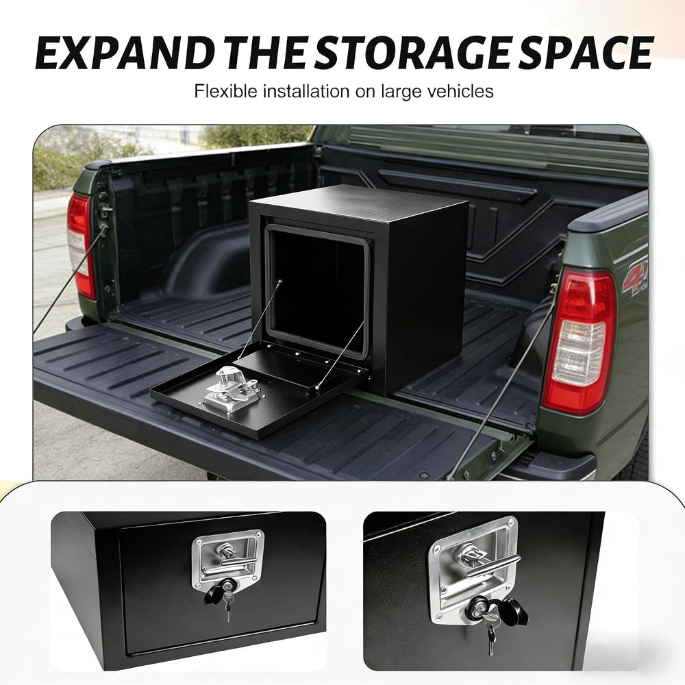 18" Underbody Truck Tool Box, Heavy-Duty Steel, Lockable