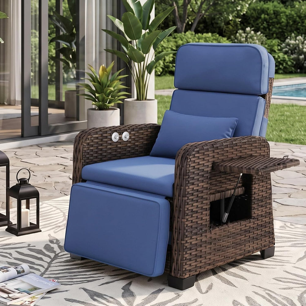 Restland Upgraded Outdoor Recliner with Independent Adjustable Back & Foot