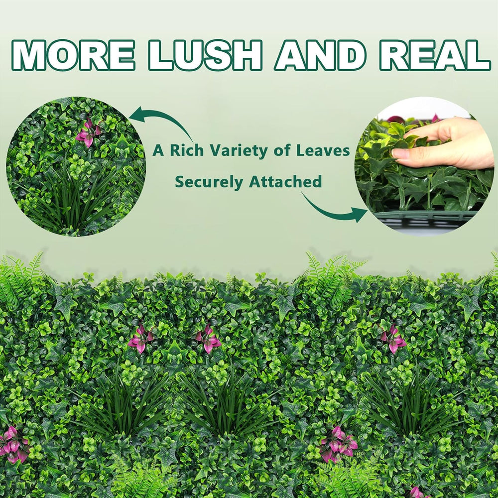 Yangrass Artificial Grass Wall Roll with Mint Leaves,60x120 Inch (50 sqft)