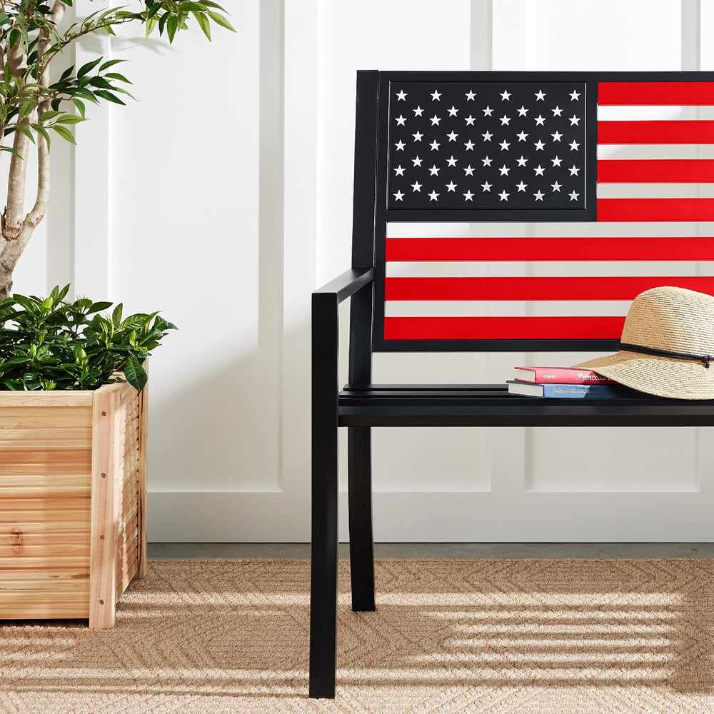 Best Choice Products Outdoor Bench 2-Person Steel Indoor/Outdoor Bench for Ga...