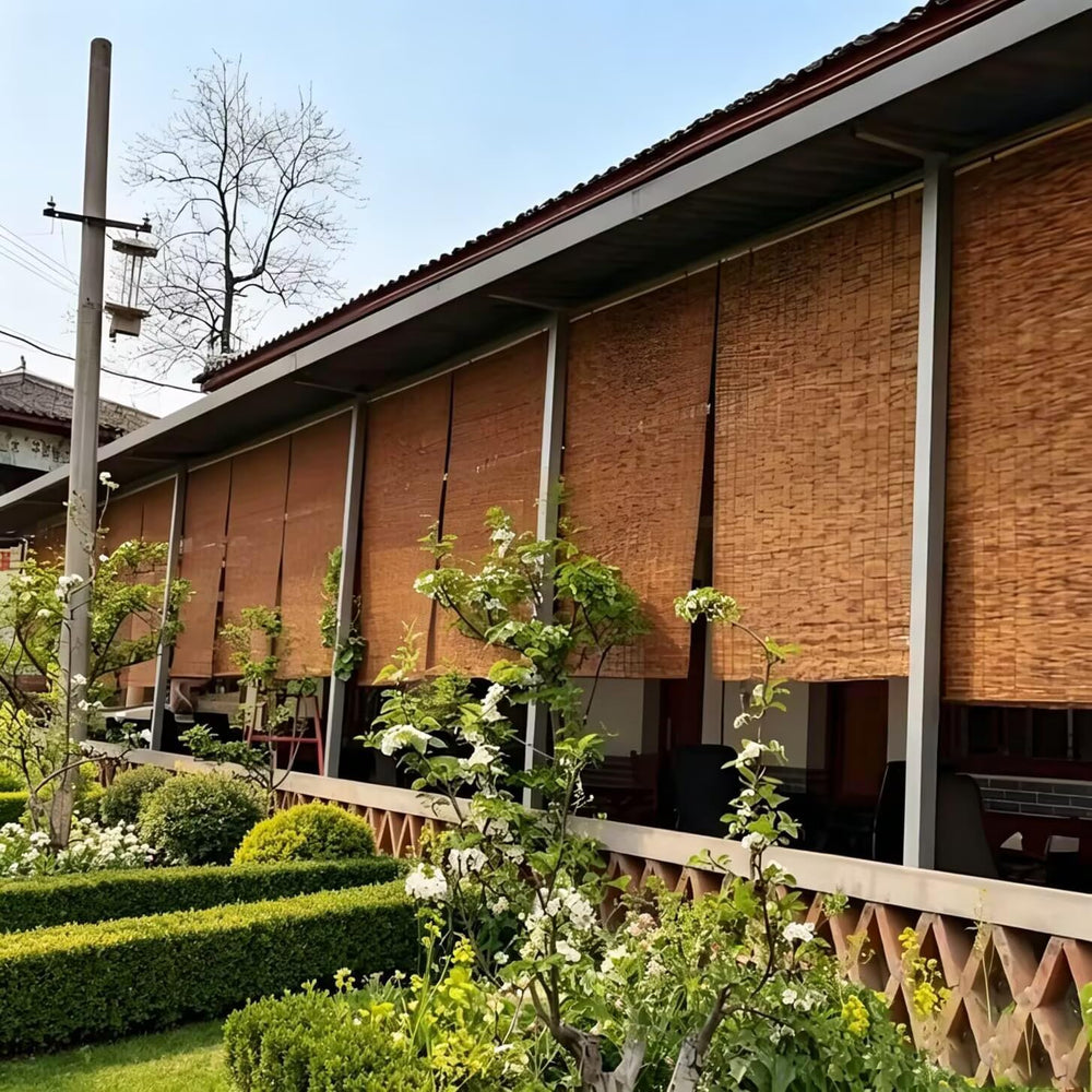 Reed Fencing Roll 4x9.84ft, 85% Shade Natural Bamboo Privacy Screen, Decorati...