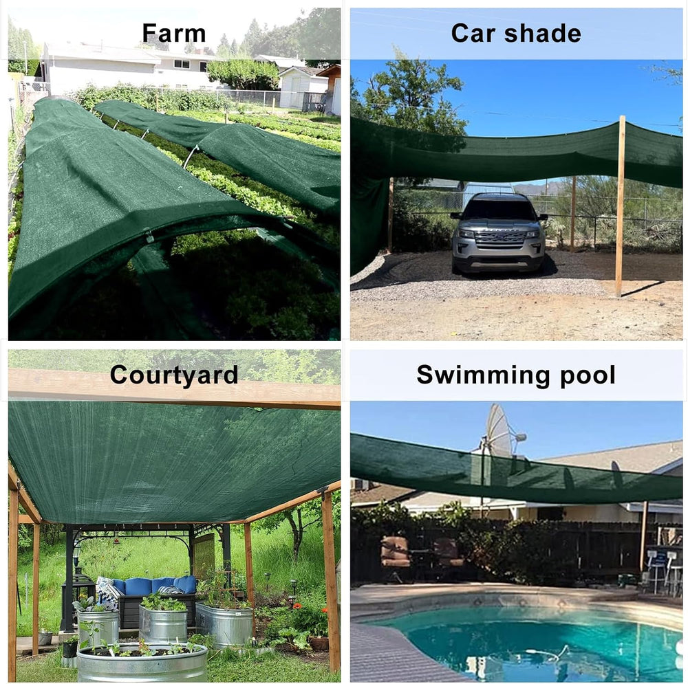 LOVE STORY Shade Cloth for Garden, 40% 20x30FT Sun Tarp, Dark Green