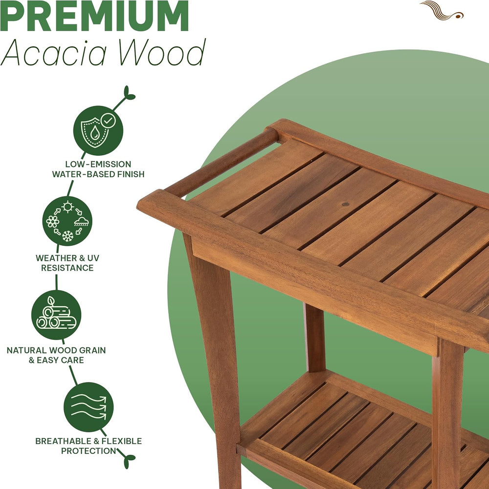 Solid Wood Shower Bench, Shower Stool Chair, Waterproof Non-Slip, Honey Oak