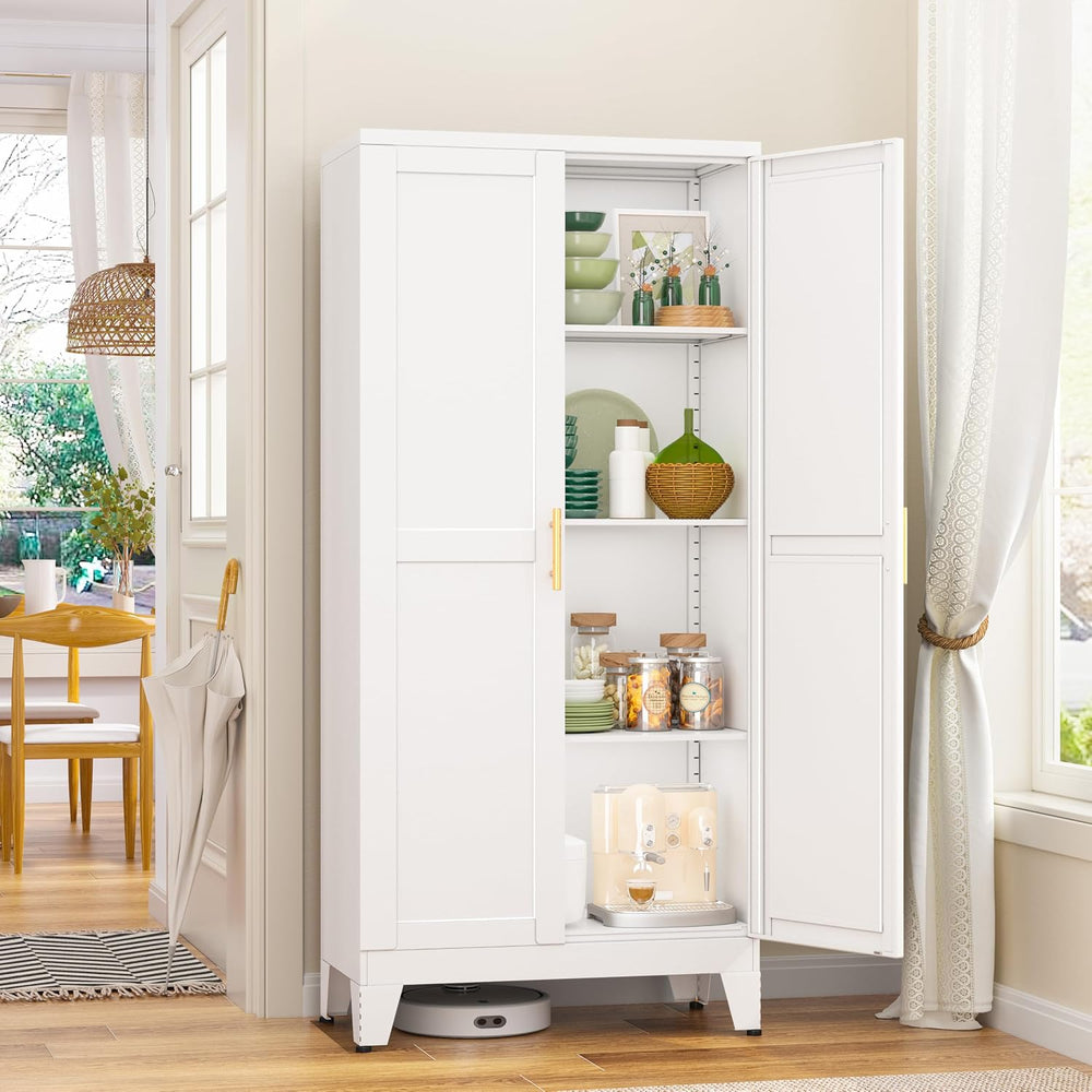 GAIOUS Metal Pantry Cabinet, Kitchen Pantry Storage Cabinets with 2 Door