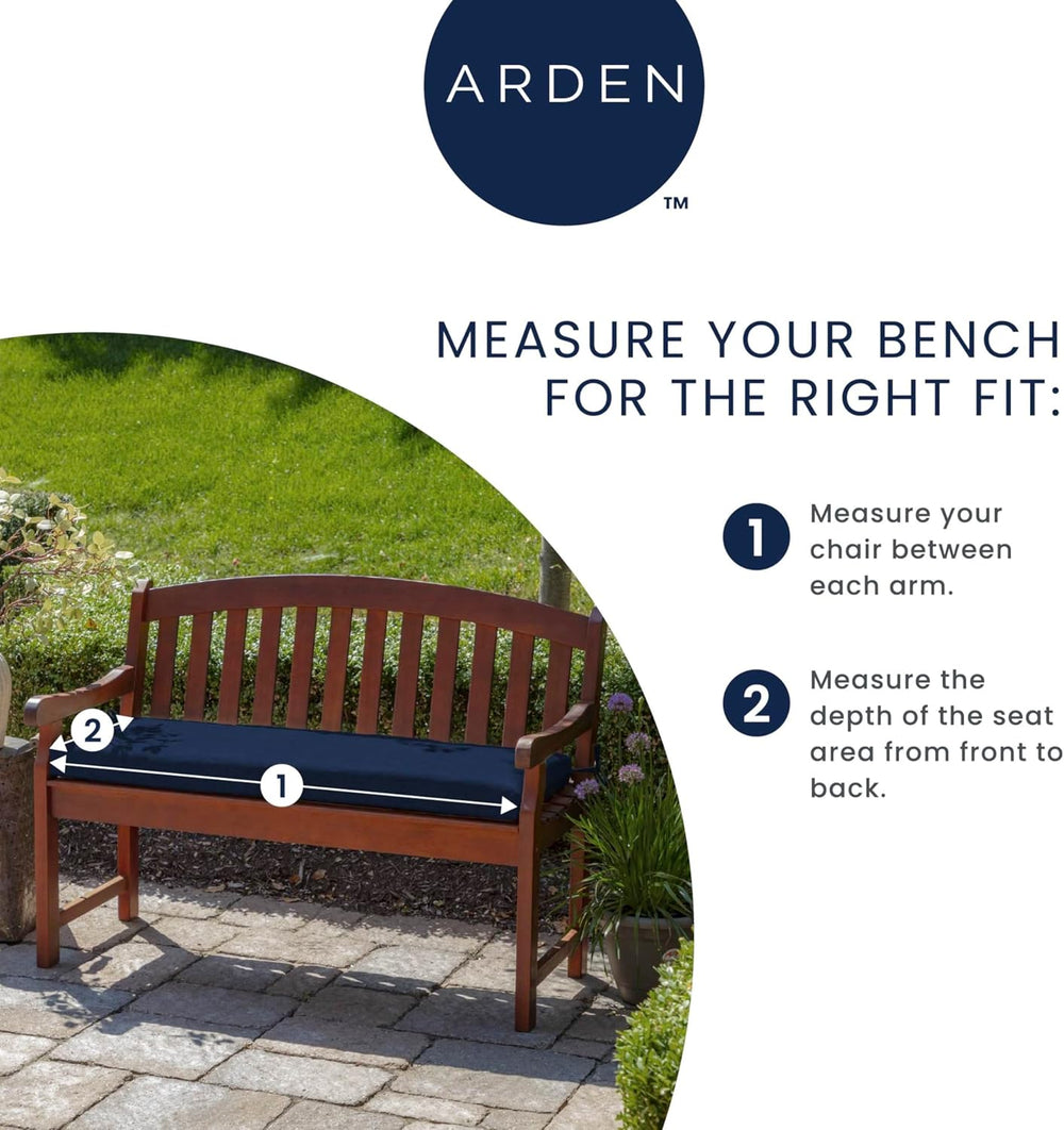 Arden Outdoor Tufted Wicker Settee Cushion, 41.5x18, Sapphire Blue