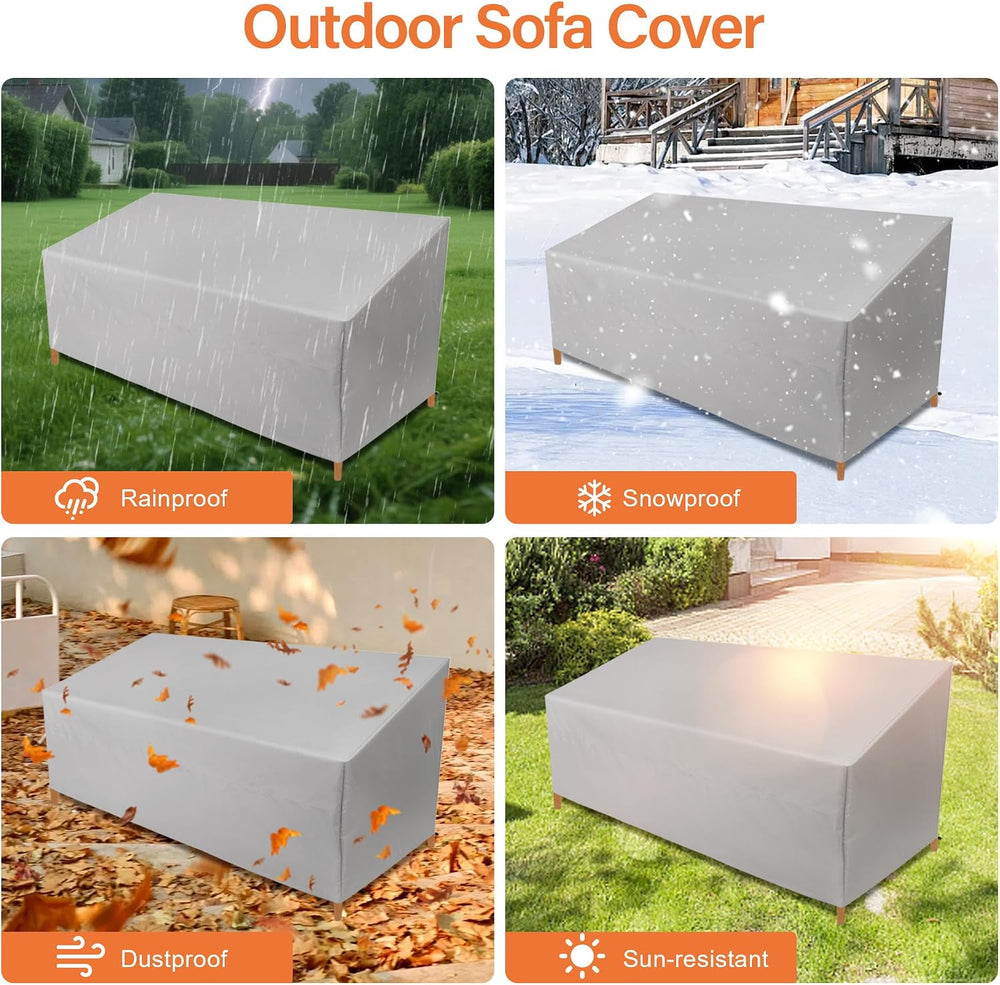 Patio Sofa Cover Waterproof, Heavy Duty 2 Seater Outdoor Bench Loveseat Cover...
