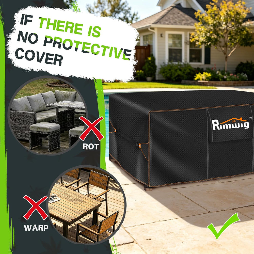 Patio Furniture Set Cover Outdoor Waterproof,110"L x 83"W x 28"H