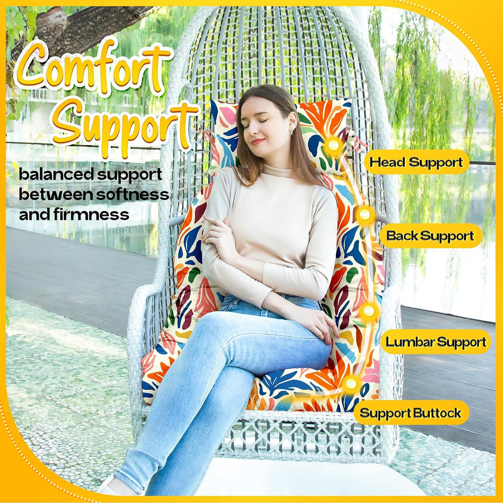 MAGIC ELEPHANT Egg Chair Cushion, Memory Foam Hanging Egg Chair Cushion Repla...