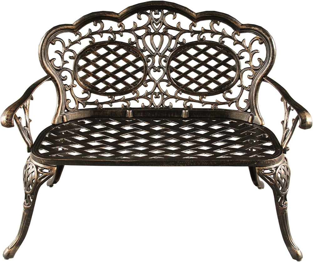 Oakland Living Outdoor Aluminum Loveseat Bench, Bronze