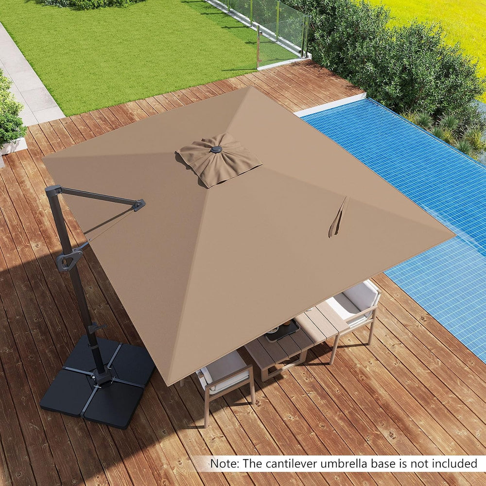 Tangkula 11 x 9 FT Patio Umbrella, Large Offset Cantilever Outdoor Umbrella w...