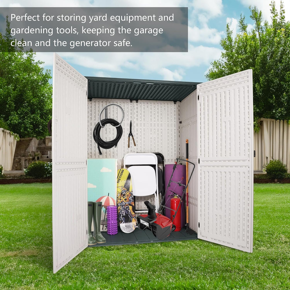 Outdoor Storage Cabinet, 52 Cu ft Resin Storage Box for Patio Garden Yard - W...