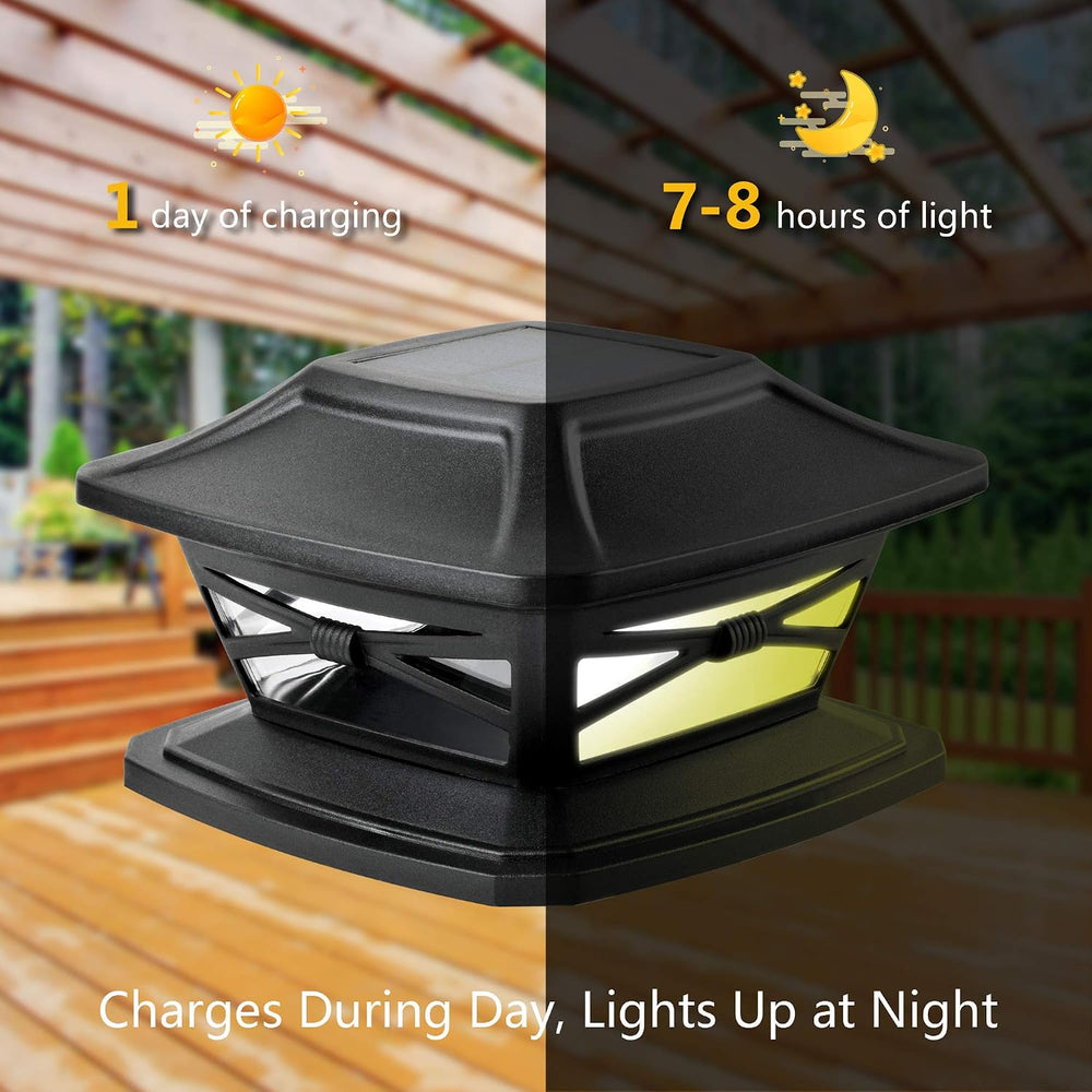 Davinci Lighting Flexfit Solar Outdoor Post Cap Lights - Includes Bases for 4...
