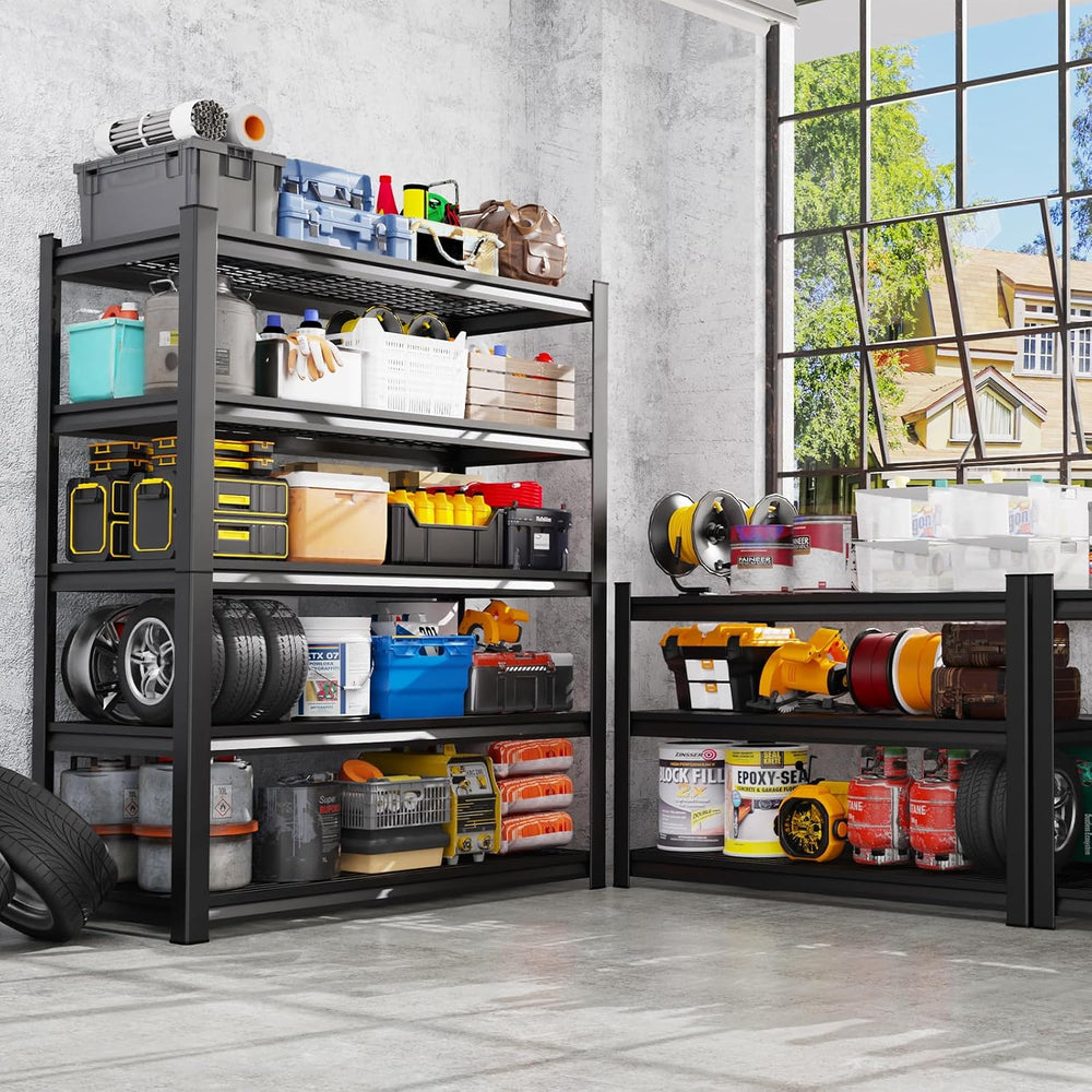 71" H Garage Shelving 5-Tier Heavy Duty Storage Shelves, Tool-Free Adjus...