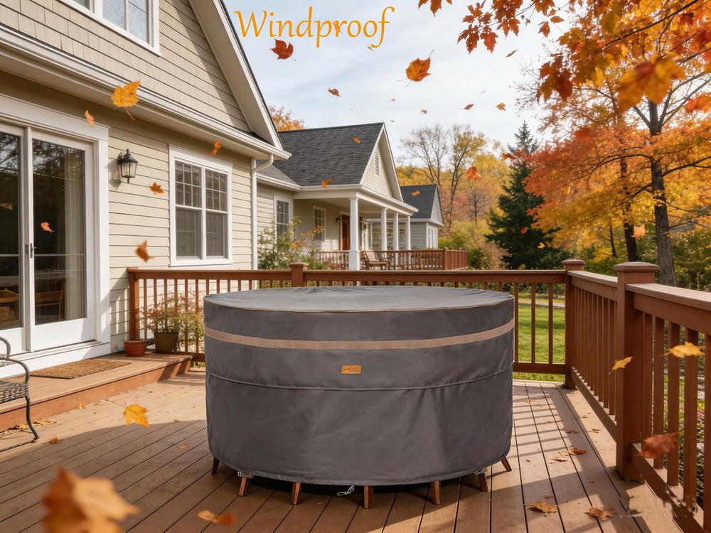Round Patio Table Cover Outdoor Furniture Waterproof 76inch