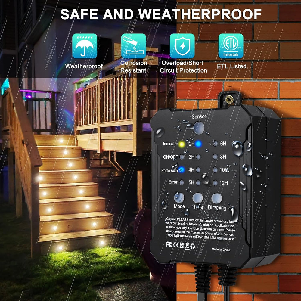 SMY Lighting Dimmable LED Deck Lights with Timer and Photocell Sensor and Pro...