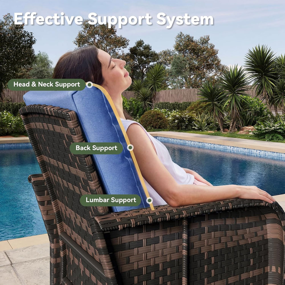 Aoxun 10-Piece Wicker Rattan Patio Furniture Set with 44" Fire Pit Table