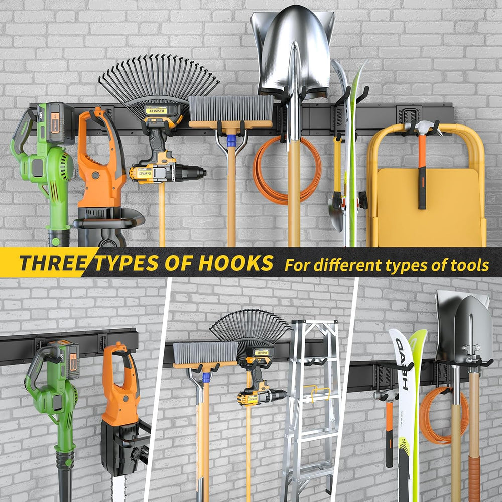 64 Inches Garage Storage, UUP Garage Organization Wall Mount Garden Tool Orga...