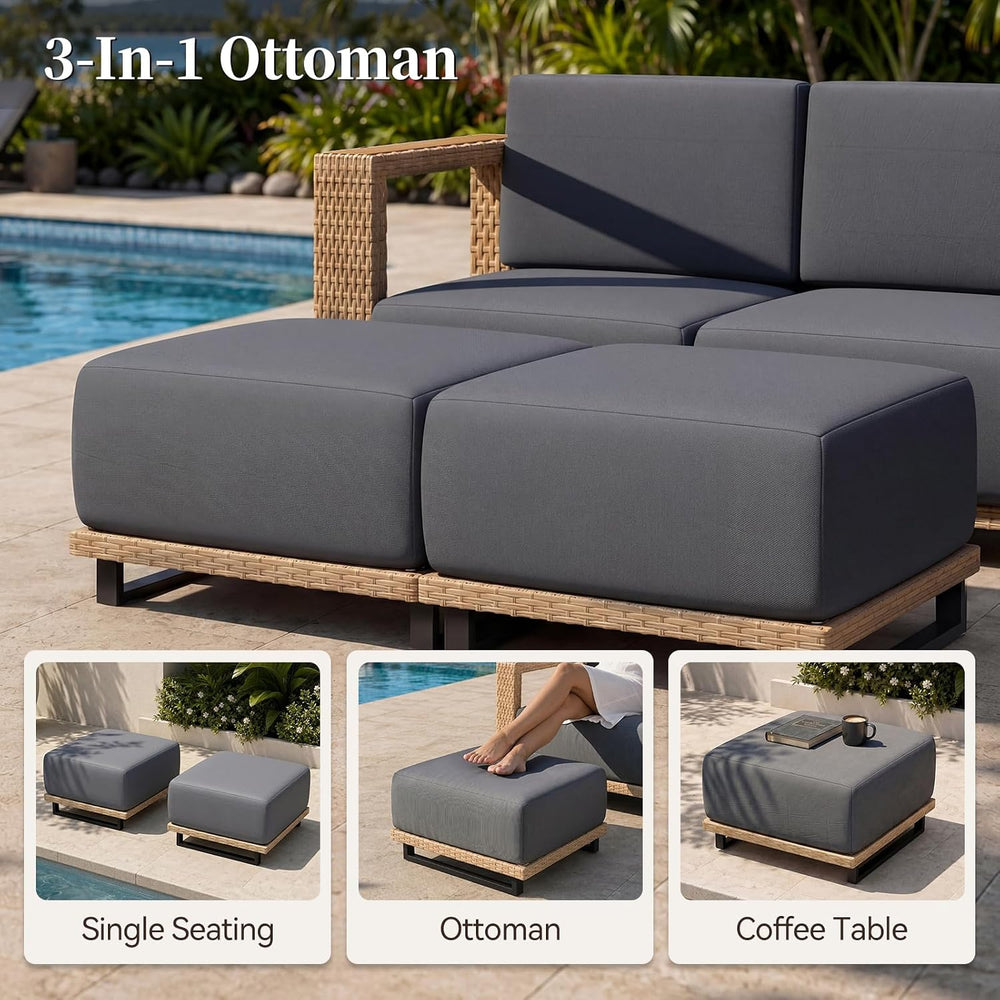 LazySunsets Patio Furniture Set with 10'' Ultra-Thick Cushions