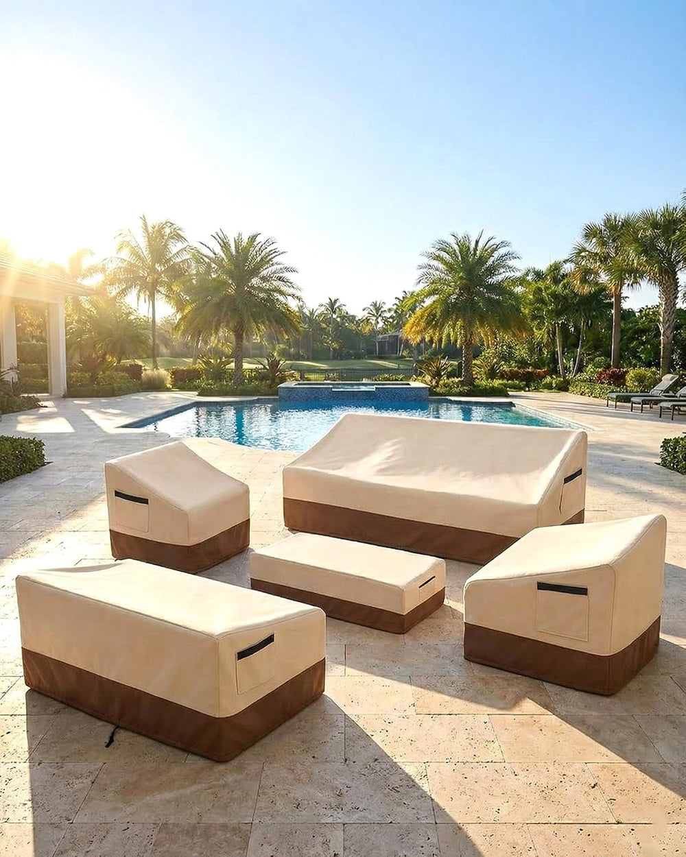 Outdoor Sofa Cover, Waterproof Patio Furniture Cover 76W x 32.7D x 33H inches...