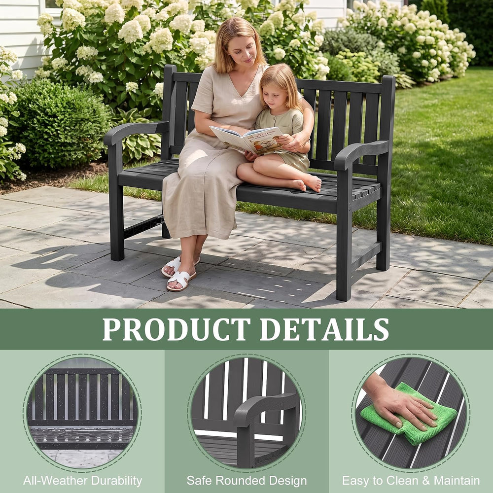 Outdoor Bench, 2-Person Outdoor Benches Weatherproof