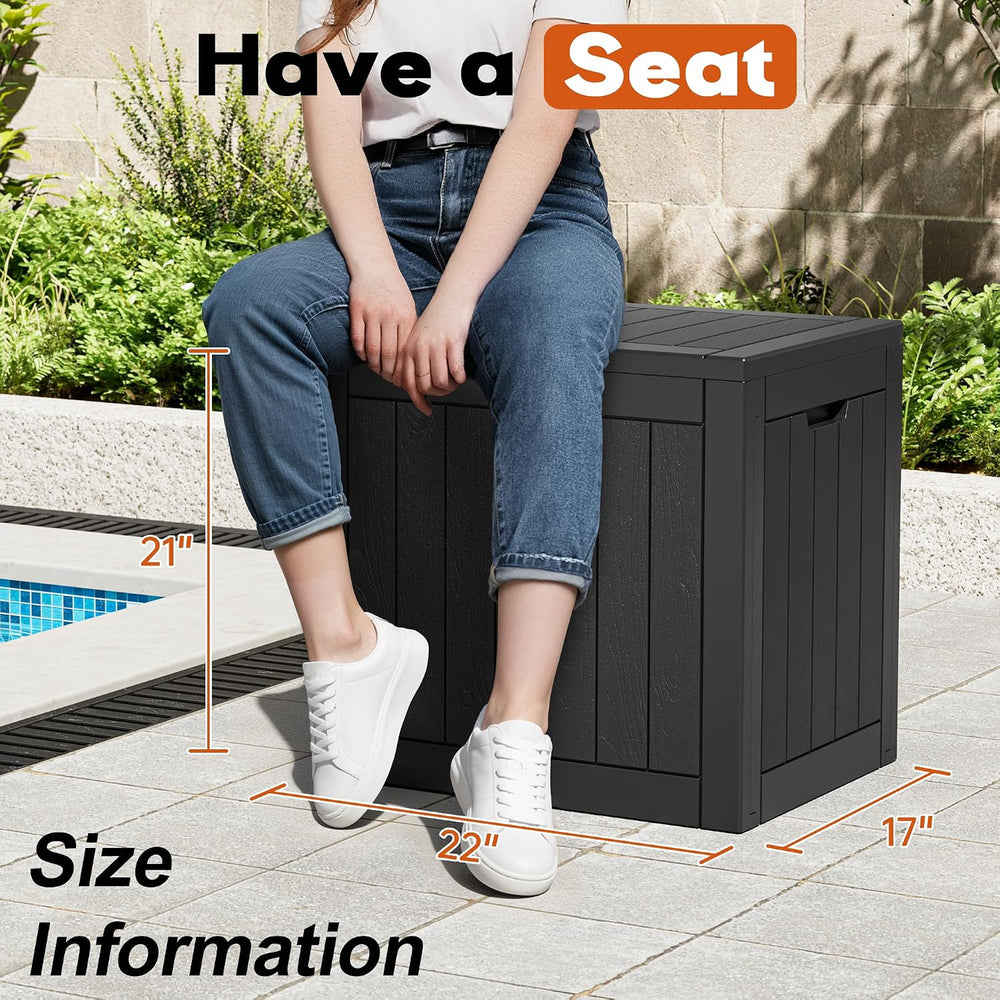 Outdoor Storage Box, Resin Deck Boxes Indoor and outdoor, Waterproof Storage ...