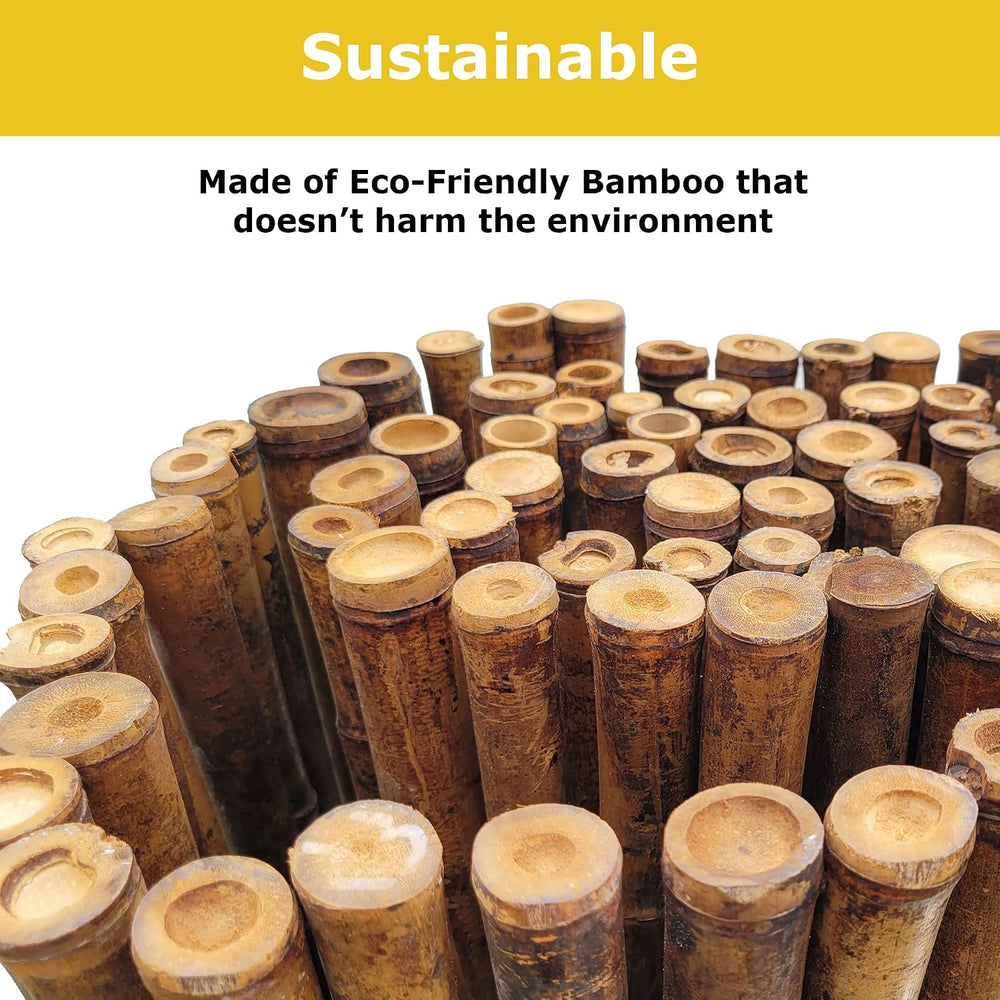 FOREVER BAMBOO Caramel Brown Bamboo Fencing Decorative Rolled Fence Panel 3 f...