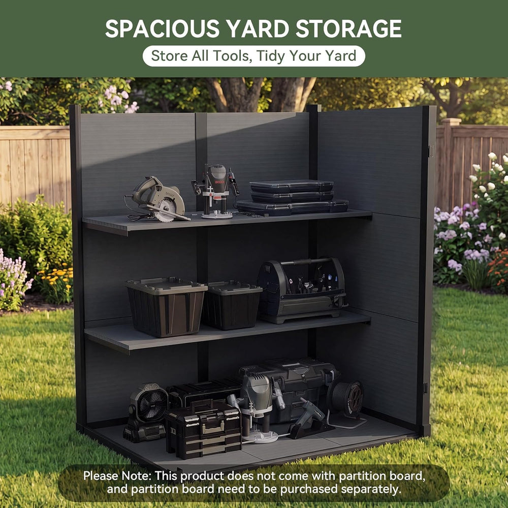 Aoxun 55 Cuft Outdoor Tall Storage Shed, 5×3 Ft Vertical Shed with Floor &...