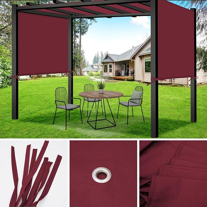 17x6.8 Ft Universal Pergola Replacement Canopy, Outdoor Canopy Shade Cover(Co...