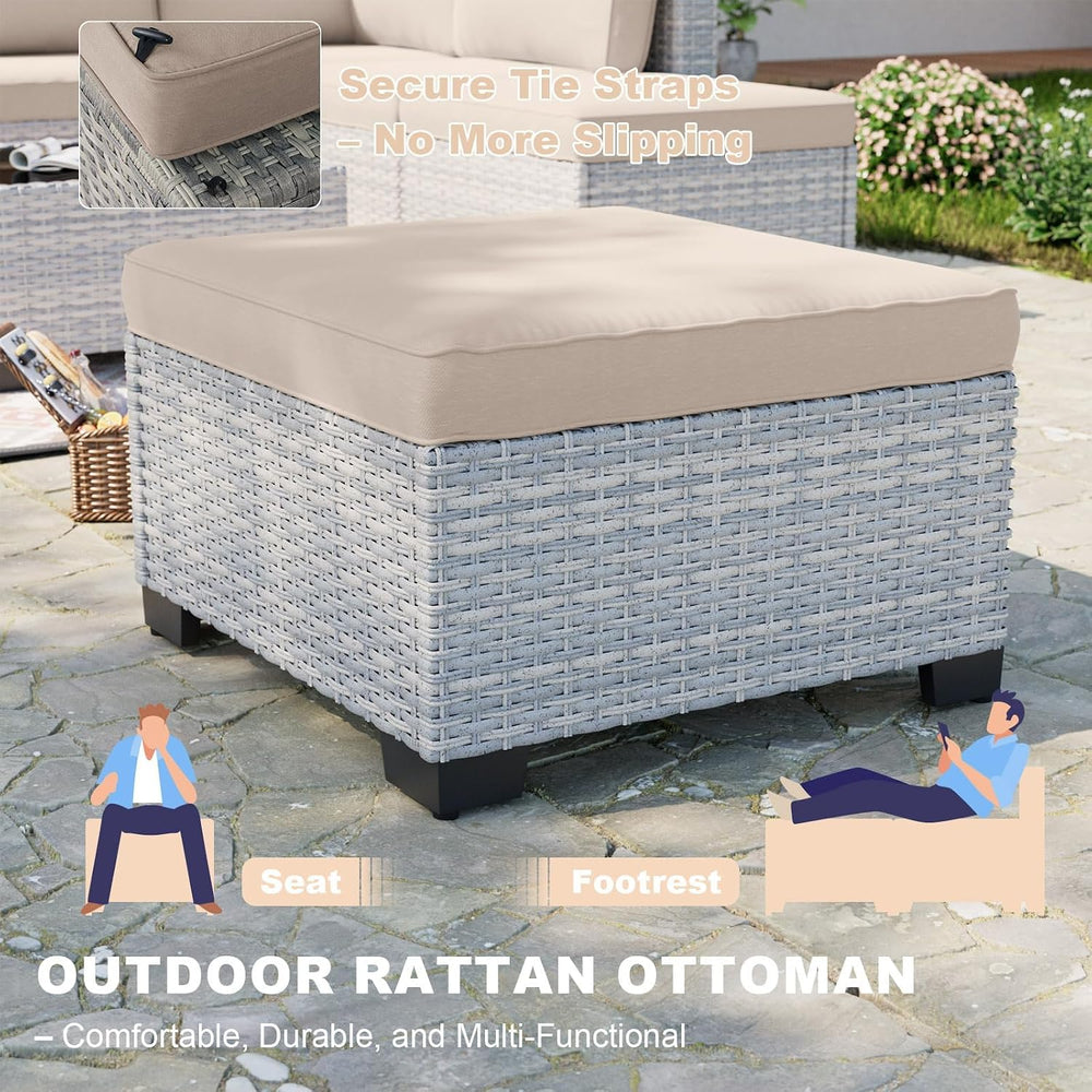 Outdoor PE Wicker Rattan Modular Patio Sectional Sofa Set