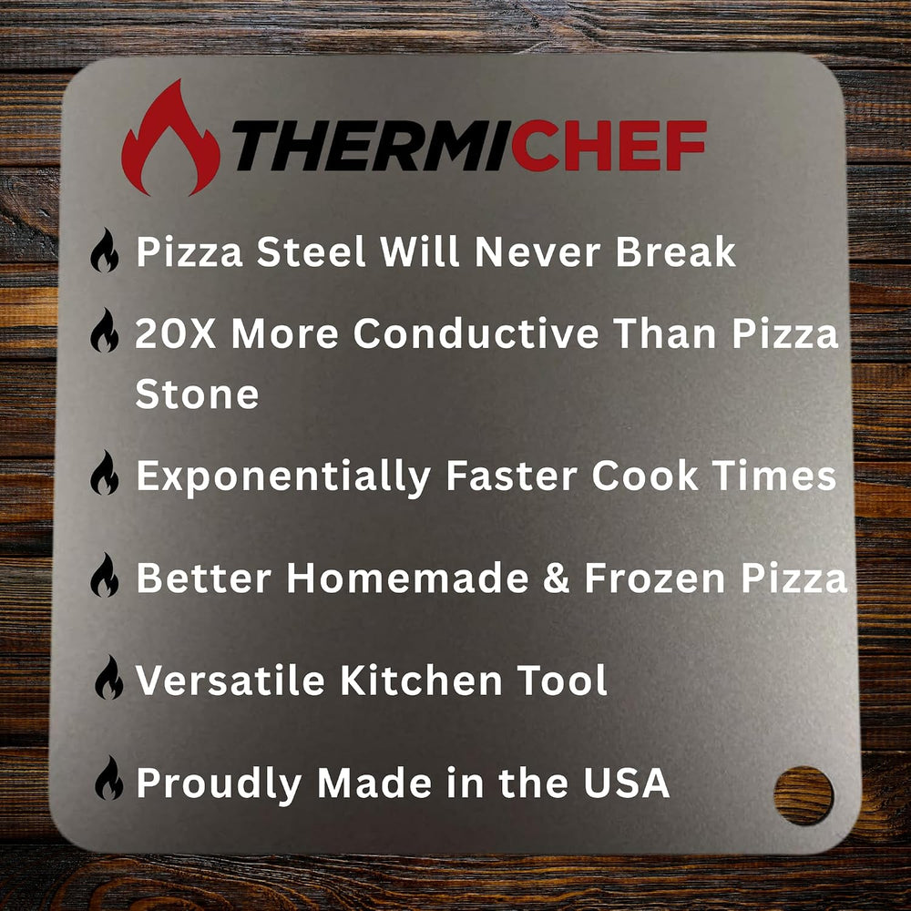 ThermiChef 14" x 20" Pizza Steel - 1/4" Steel, 19.2 lbs