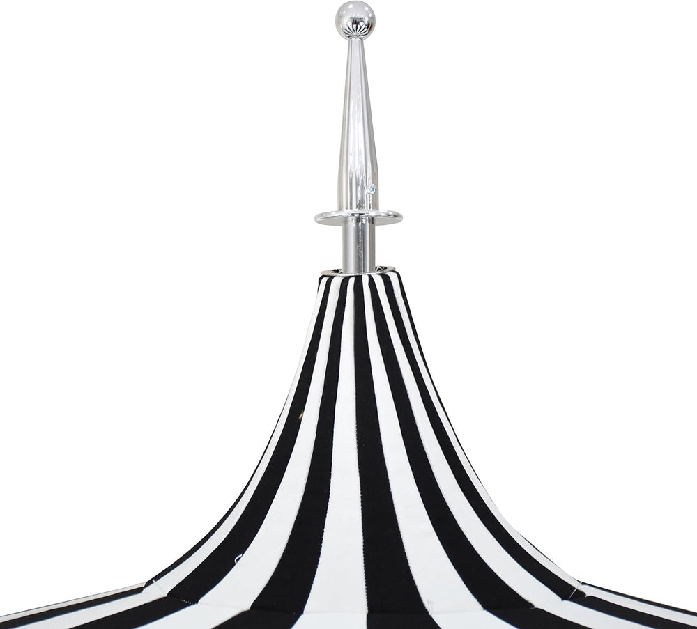 California Umbrella 8.5' Rd. Pagoda Style Patio Umbrella, White Pole, Bla...