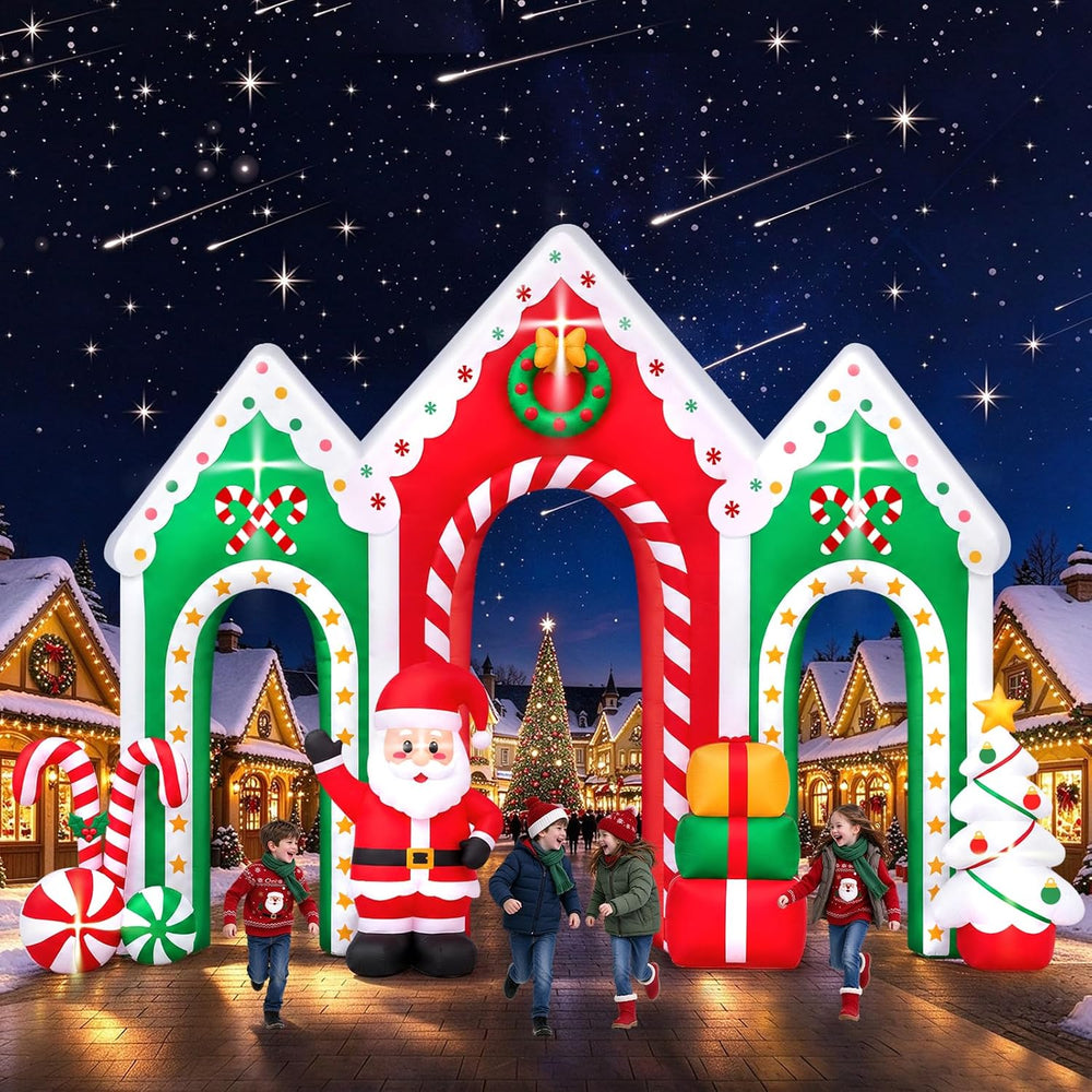 Kalolary 14FT Long Christmas Inflatable Archway Outdoor Decorations