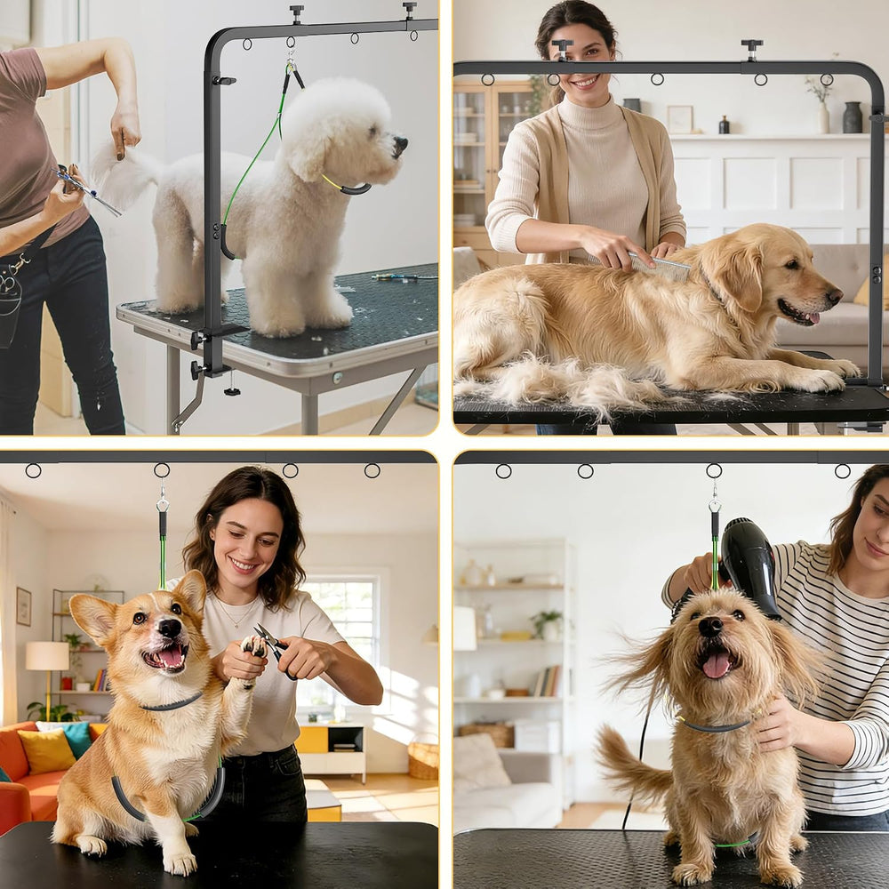 Dog Grooming Table Arm - Adjustable Height & Width, Heavy Duty Dog Groomi...