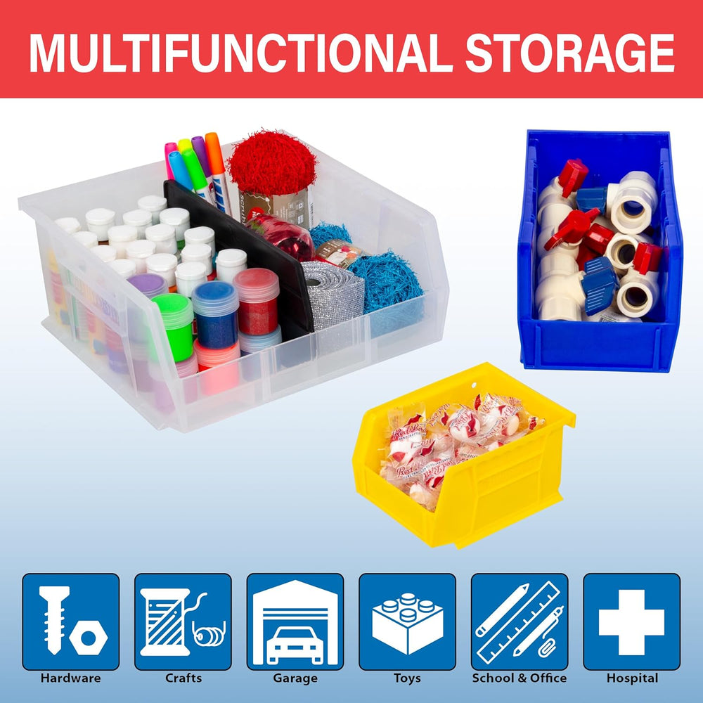 Akro-Mils 30235 AkroBins Plastic Storage Bins, 11"x11"x5", Blu...