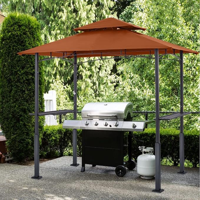 ABCCANOPY 8x5 Grill Gazebo - Outdoor BBQ Canopy Shelter with Led Light for Pa...