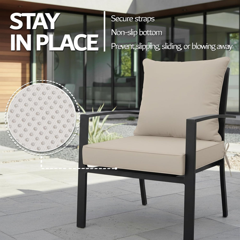 24x24 Inch Outdoor Chair Cushions Set of 2, Patio Furniture Cushions - Remova...