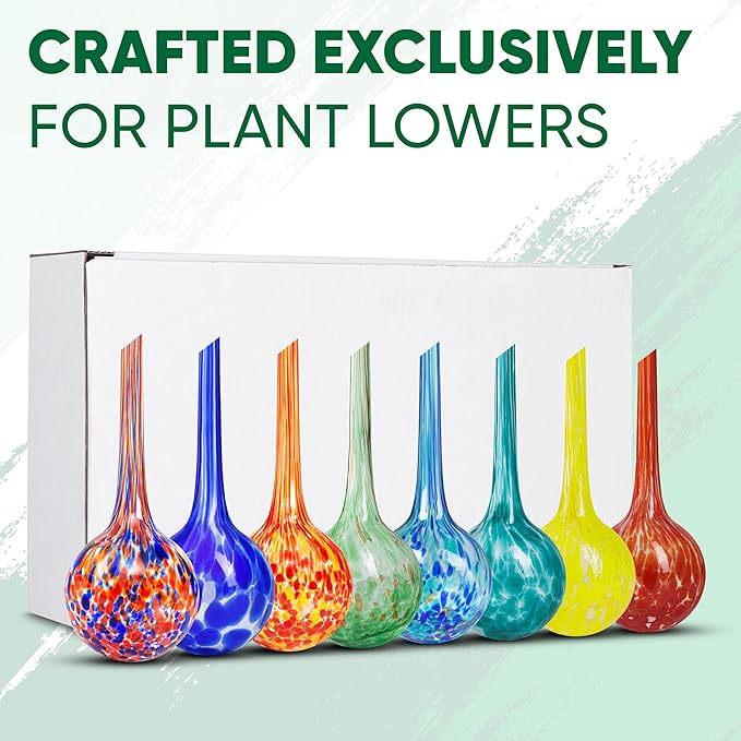 Plant Watering Globes Set of 8 - Small Self Watering Globes for Indoor & ...