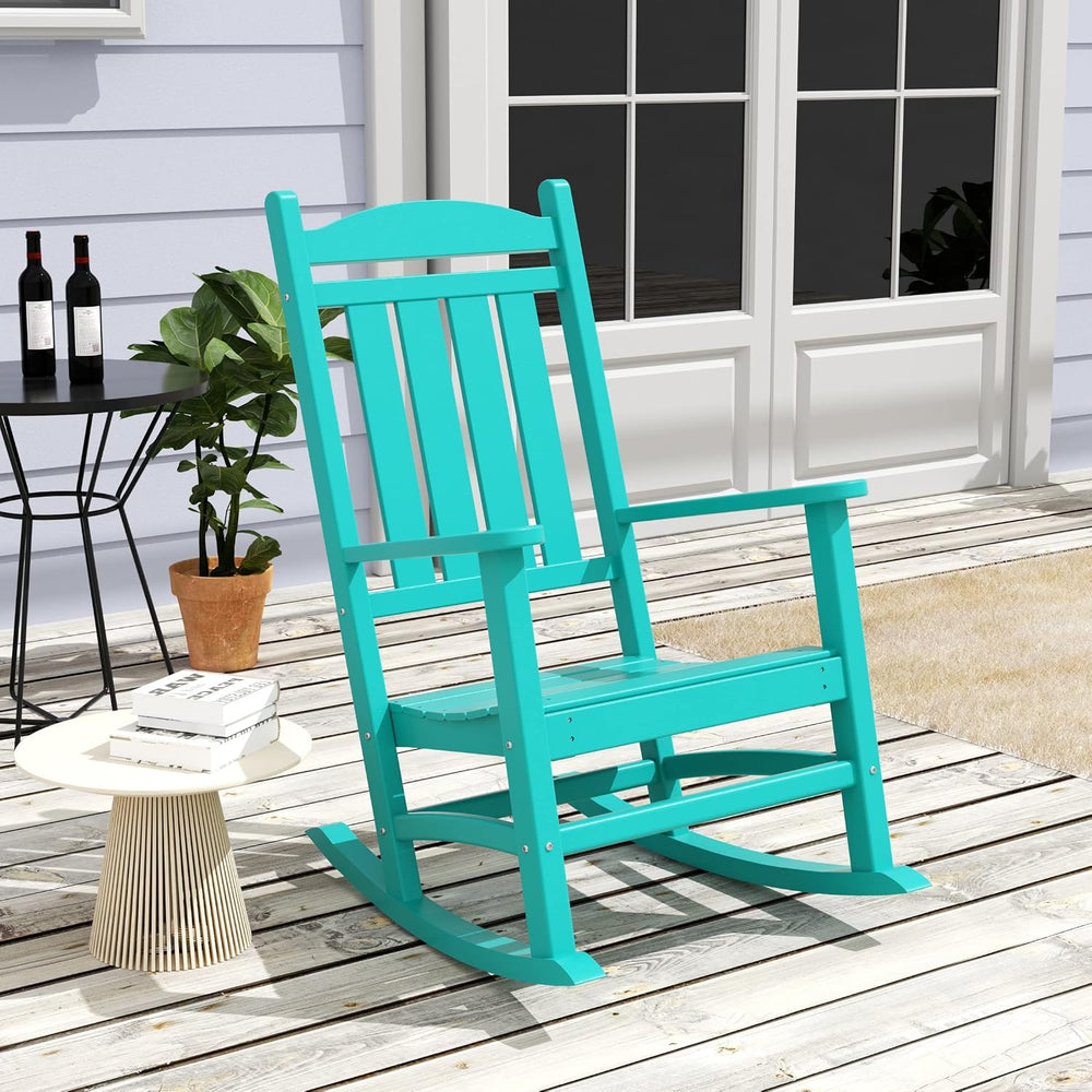 WestinTrends Malibu Outdoor/Patio Rocking Chair, Turquoise
