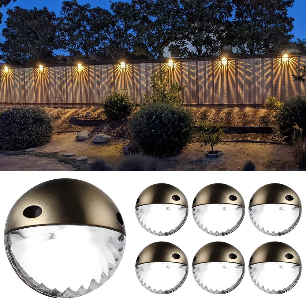 LEONLITE 6-Pack 3000K Unique Rays LED Deck Lights Outdoor Bronze | 12V Low Vo...