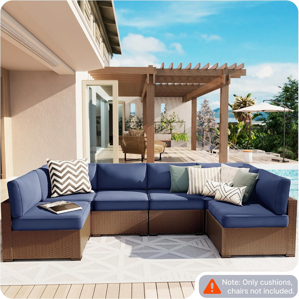 SUNCOZE 14-Piece Outdoor Cushions for Patio Furniture, 25.6"x25.6" ...