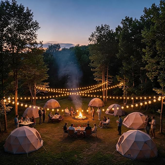 RTTY Classic 300FT Modular Professional Outdoor String Lights System with 111...