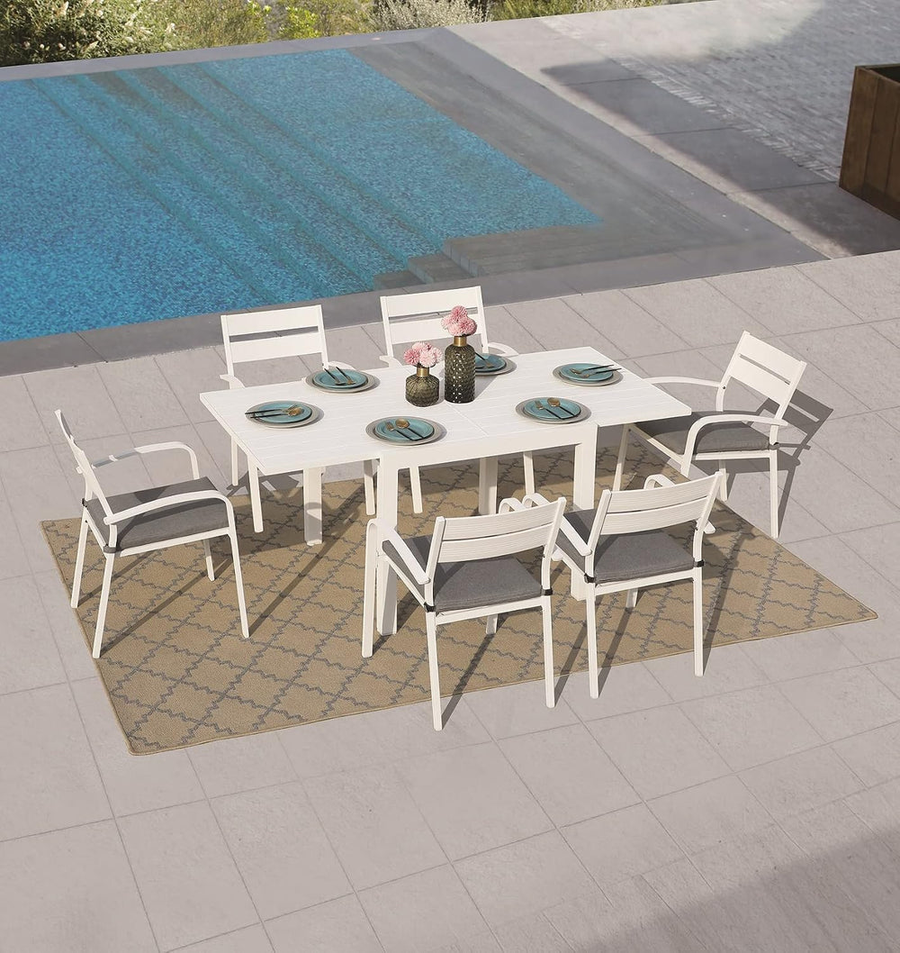Soleil Jardin Aluminum Extendable Outdoor Dining Table, 35" - 71"