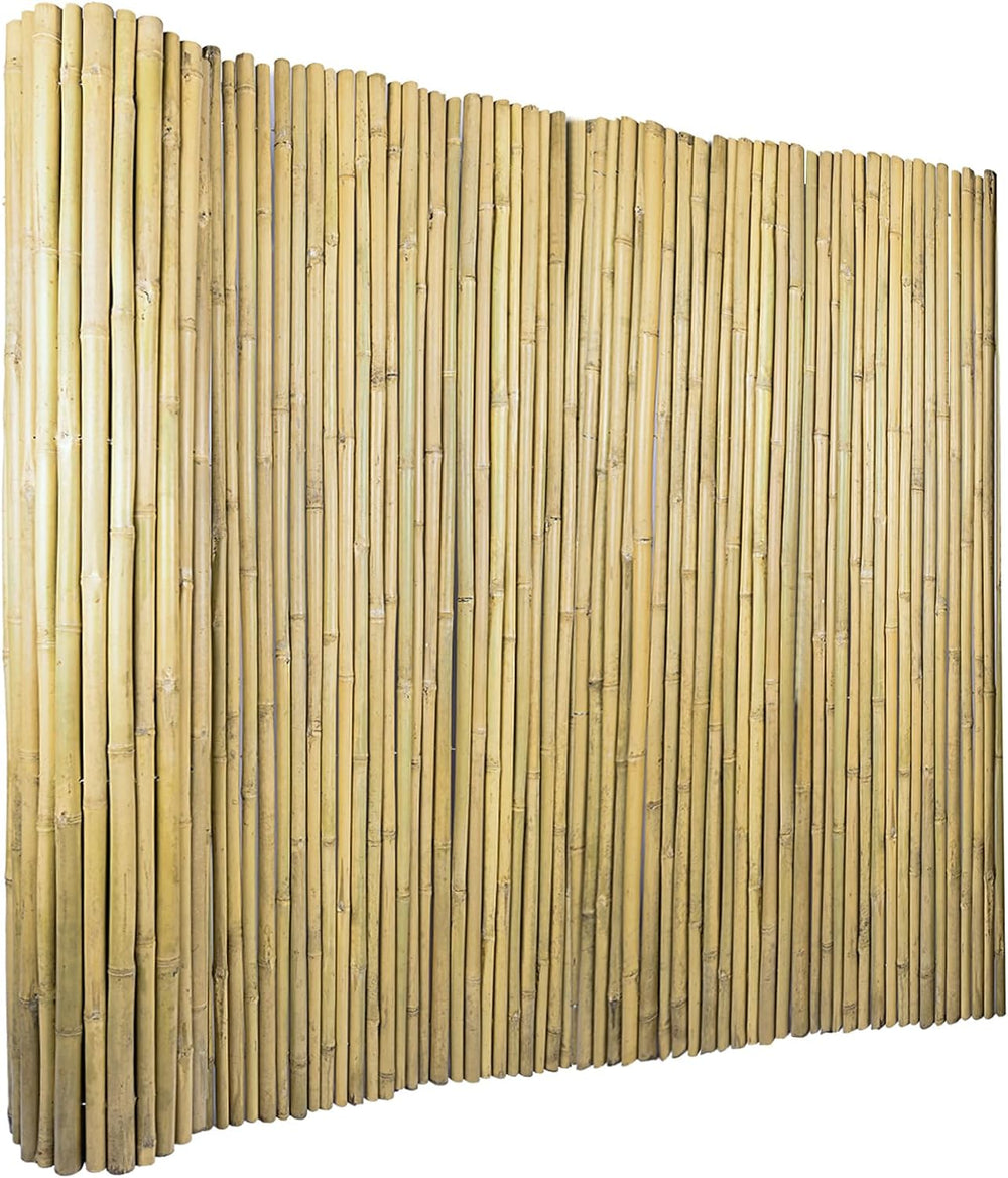 Jollybower 3Ft High x 8Ft Long x 0.7In D Bamboo Screen, Natural Bamboo Fence ...