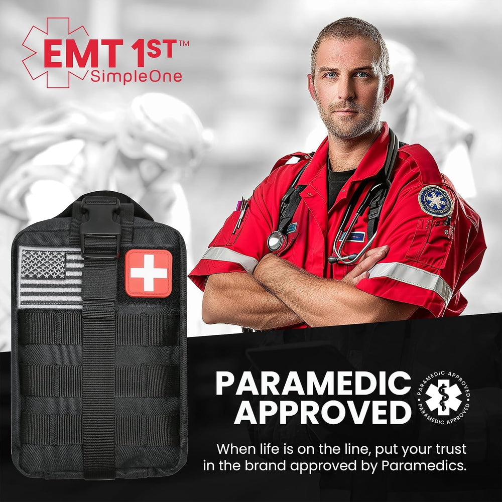 EMT 1st 250 Pcs Responder Emergency First Aid Kit with 30 Unique Items