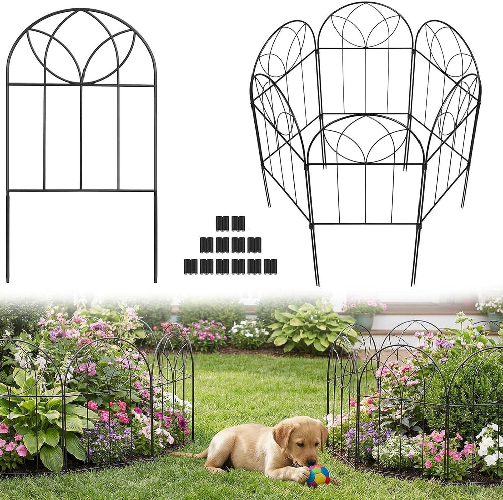 Small Garden Fence 24in(H) x20ft(L), Decorative Fencing 19 Pack