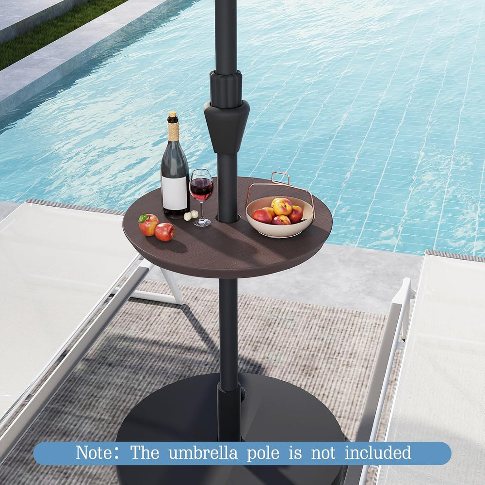 Tangkula 20" Round Umbrella Table with 1.5" & 1.9" Umbrell...