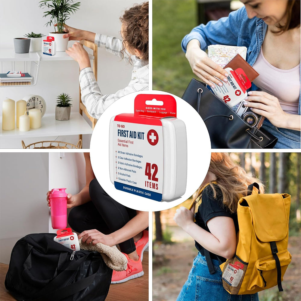 DecorRack 500 Piece First Aid Kit, 12 Individual Boxes of 42 Items Each, Firs...