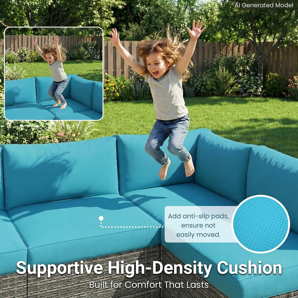 Patio Sectional Furniture Set, Outdoor Sectional Furniture for All-Weather