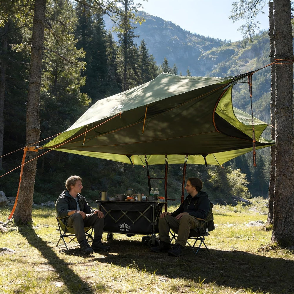 Night Cat Triangle Hammocks 2-Persons: Lay Flat 3 Point Hammock Tent with Bug...