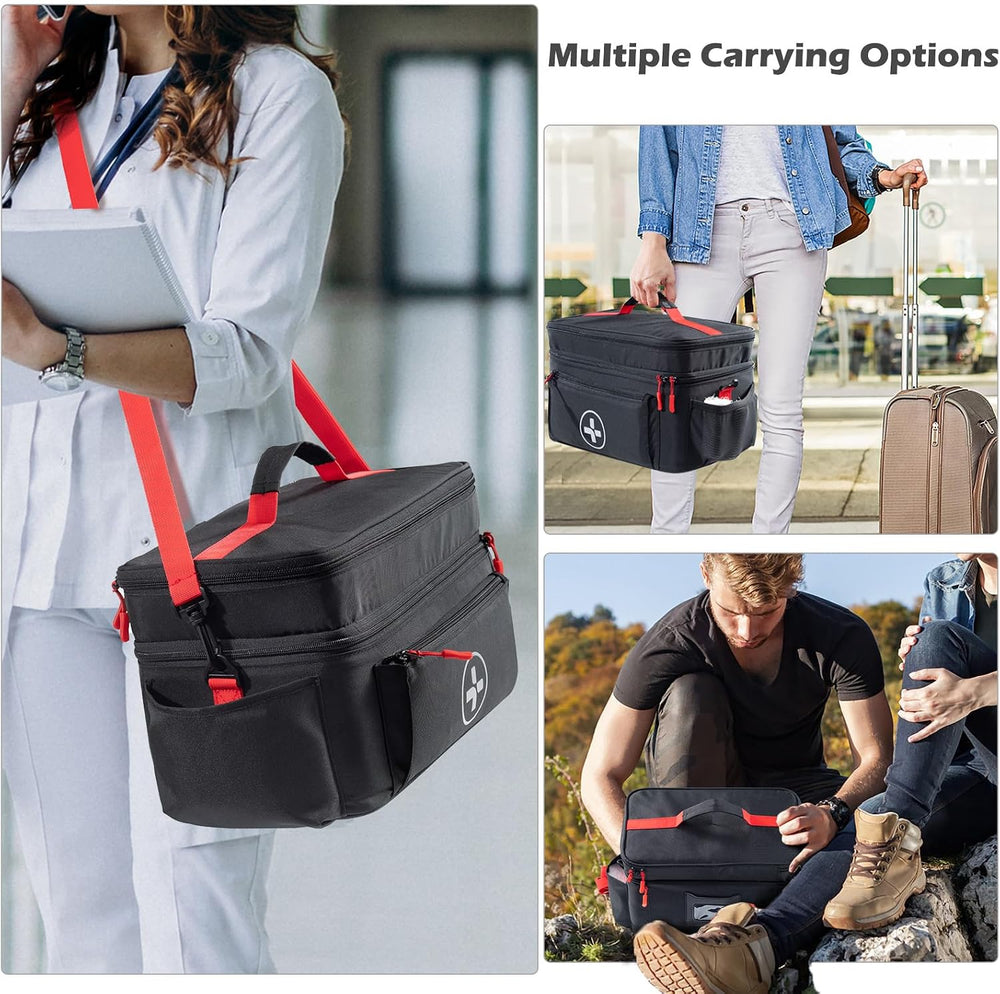 BAGSFY Medicine Bag, Large Medical Bag and First Aid Bag Empty for Travel